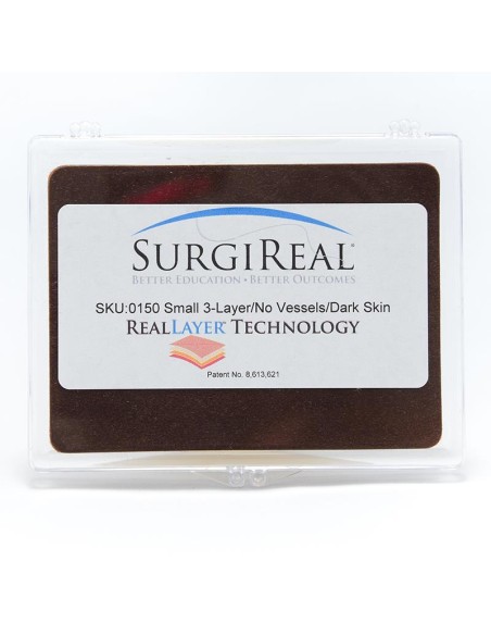 Erler Zimmer SRE0150 Coussin de suture à 3 couches en couche réelle sans vaisseaux, peau foncée