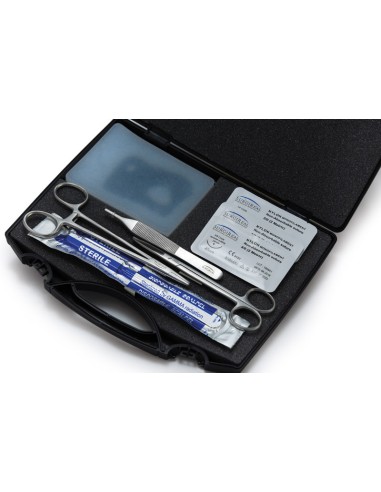 Suture training kit with translucent suture pad...