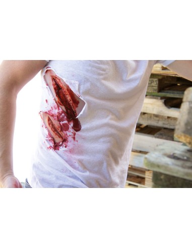 Moulage and simulation of large laceration with...