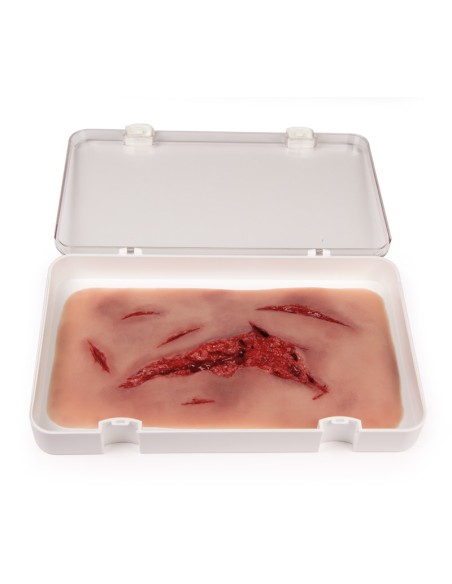 Moulage and simulation of large laceration with minor lacerations with bleeding function Erler Zimmer NW101