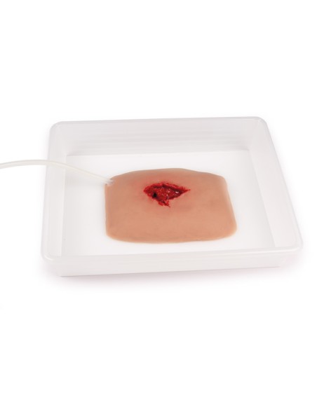 Moulage y simulación de herida con hemorragia extensa para el apósito Erler Zimmer NW110