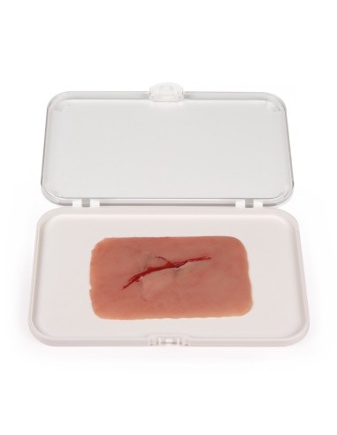 Moulage y simulación de herida con corte de...