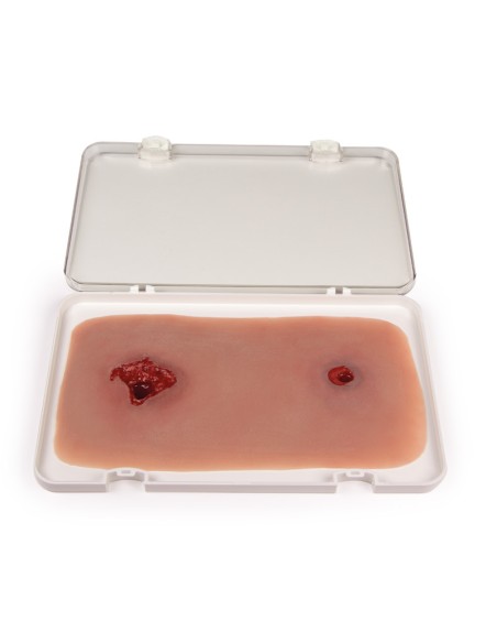 Moulage y simulación de una herida de bala en la pierna con función hemorrágica Erler Zimmer NW105