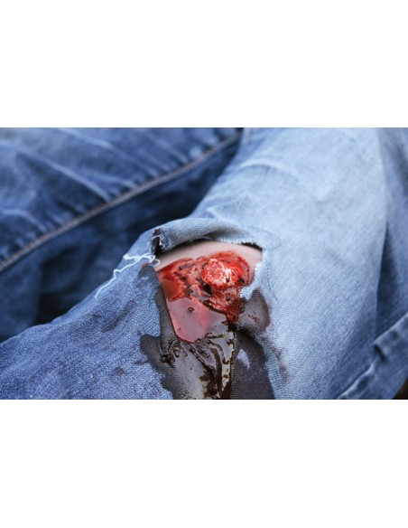 Moulage e simulazione di ferita della gamba con frattura esposta e funzione di sanguinamento Erler Zimmer NW103