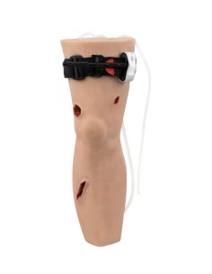 Tactical medical simulator for the management of a leg...