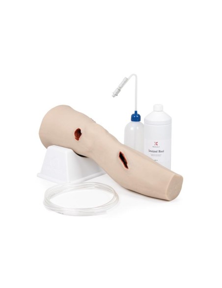 Simulateur médical tactique Erler Zimmer X1000 pour la prise en charge d'une jambe traumatisée