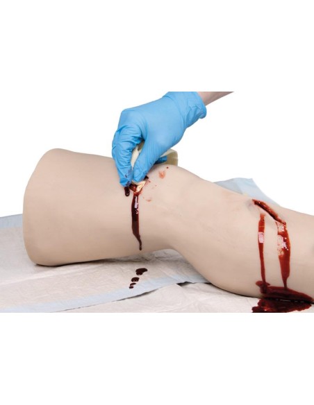 Tactical medical simulator for the management of a leg with trauma Erler Zimmer X1000