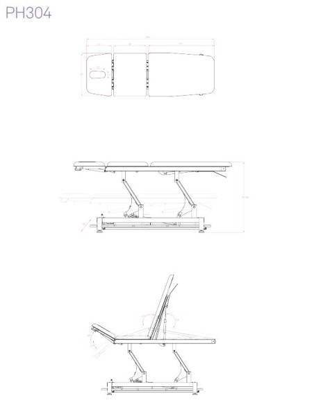 Lettino elettrico PH304