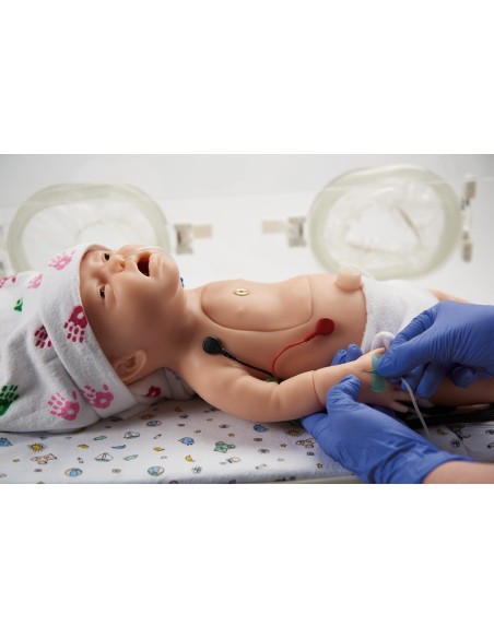 Neonataler Wiederbelebungssimulator mit EKG Charlie EZBA97